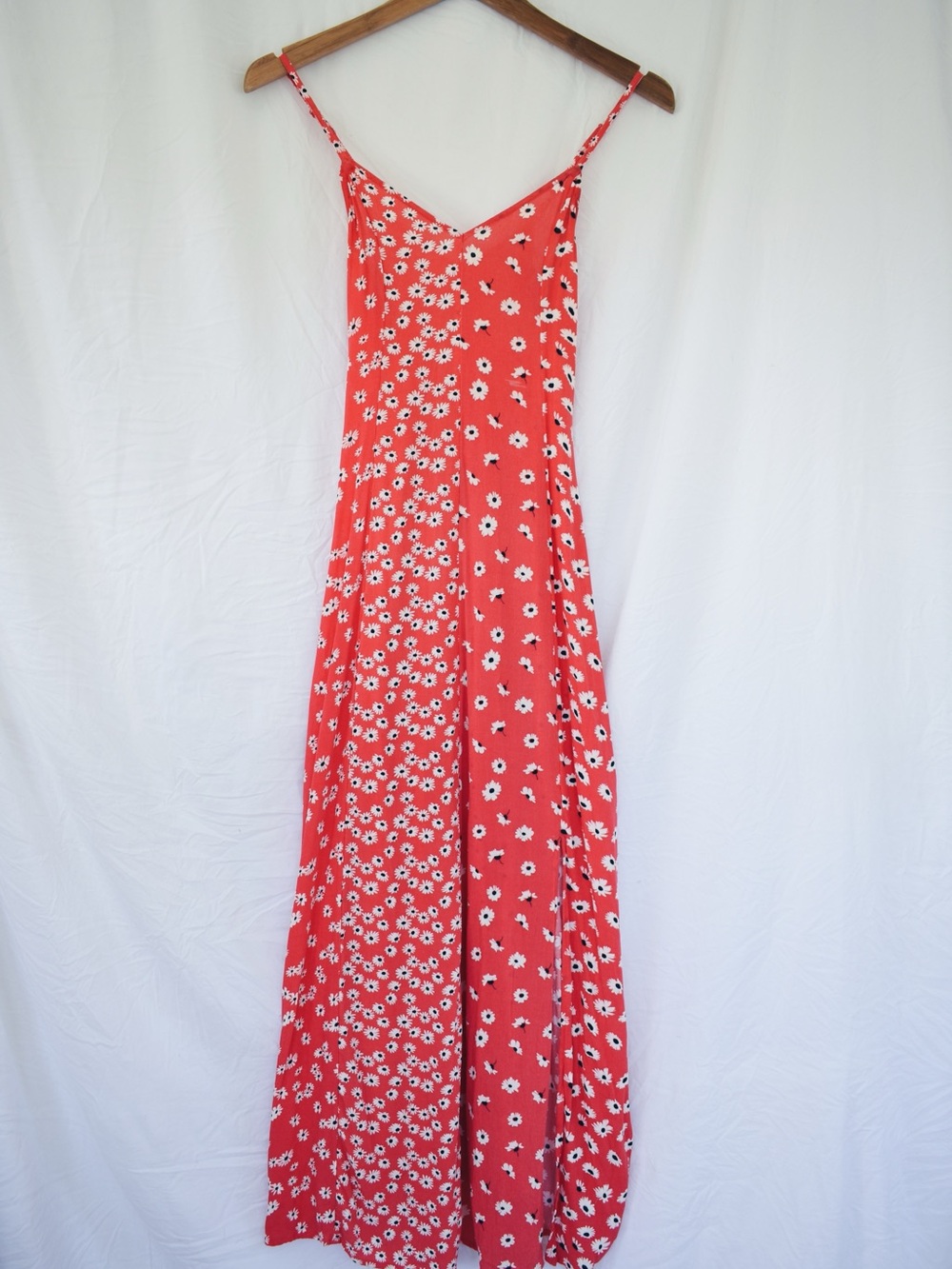 American Eagle Outfitters Red Floral Slip Jumpsuit
